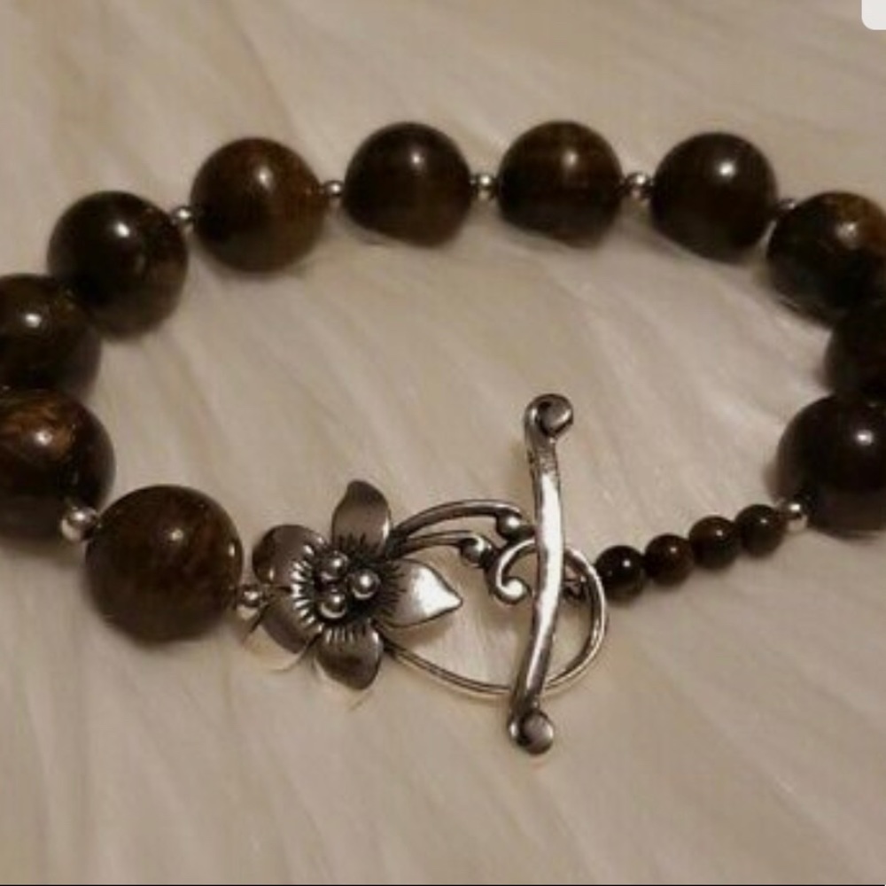Retired Silpada Bronzite toggle bracelet